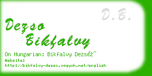 dezso bikfalvy business card